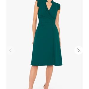 Black Halo Teal Midi Dress